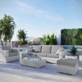 thumbnail image 1 of Modway Convene Ensemble de Mobilier de Patio Extérieur 6 Pcs en Gris Pâle, 1 of 10