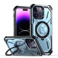 thumbnail image 1 of Nalacover Rugged Case for iPhone 14 with Magnetic Ring Holder Kickstand Cover, Military Grade Full Body Heavy Duty PC + TPU Shockproof Cover Compatible with Wireless Charging Case,Blue, 1 of 7