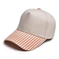 thumbnail image 3 of Hkoxplj Unisex Visor Hat Striped Brim Baseball Cap Lightweight Soft Cotton Trucker Hat Adjustable Curved Bill Dad Hat Casual Outdoor Sun Hat, 3 of 4