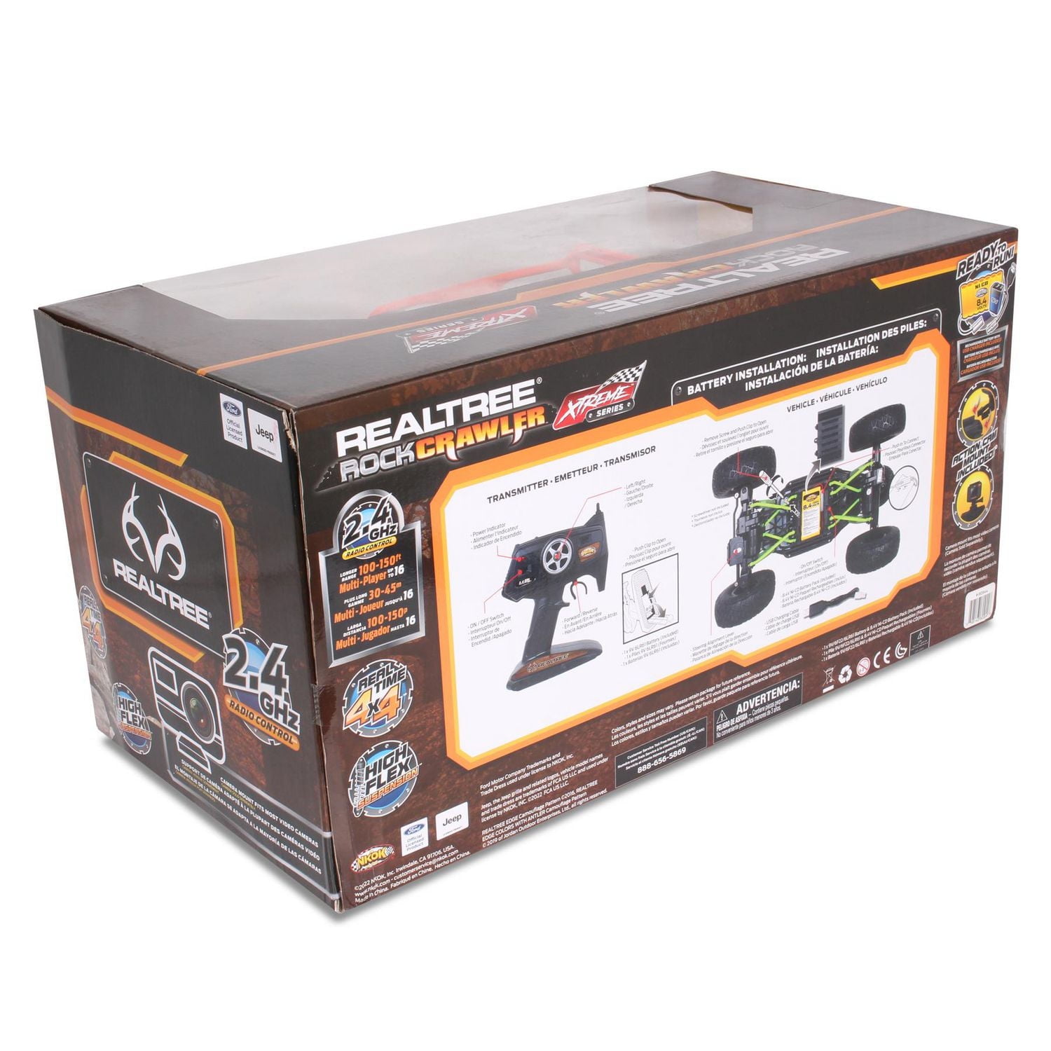 NKOK RC 4x4 Xtreme RealTree Jeep Wrangler illimité jouet RC à l'échelle 1/10