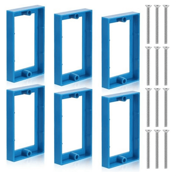 6pcs 1/2inch Single Gang Receptacle Outlet Box Extenders,Electric Outlet Extender Box with 12 Screws Receptacle Extender