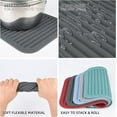 Large Black Silicone Trivets for Hot Pots and Pans, Heat Resistant Mat