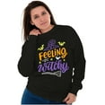 thumbnail image 3 of Cute Spooky Halloween Feeling Witchy Women Crewneck Sweatshirt Brisco Brands S, 3 of 6