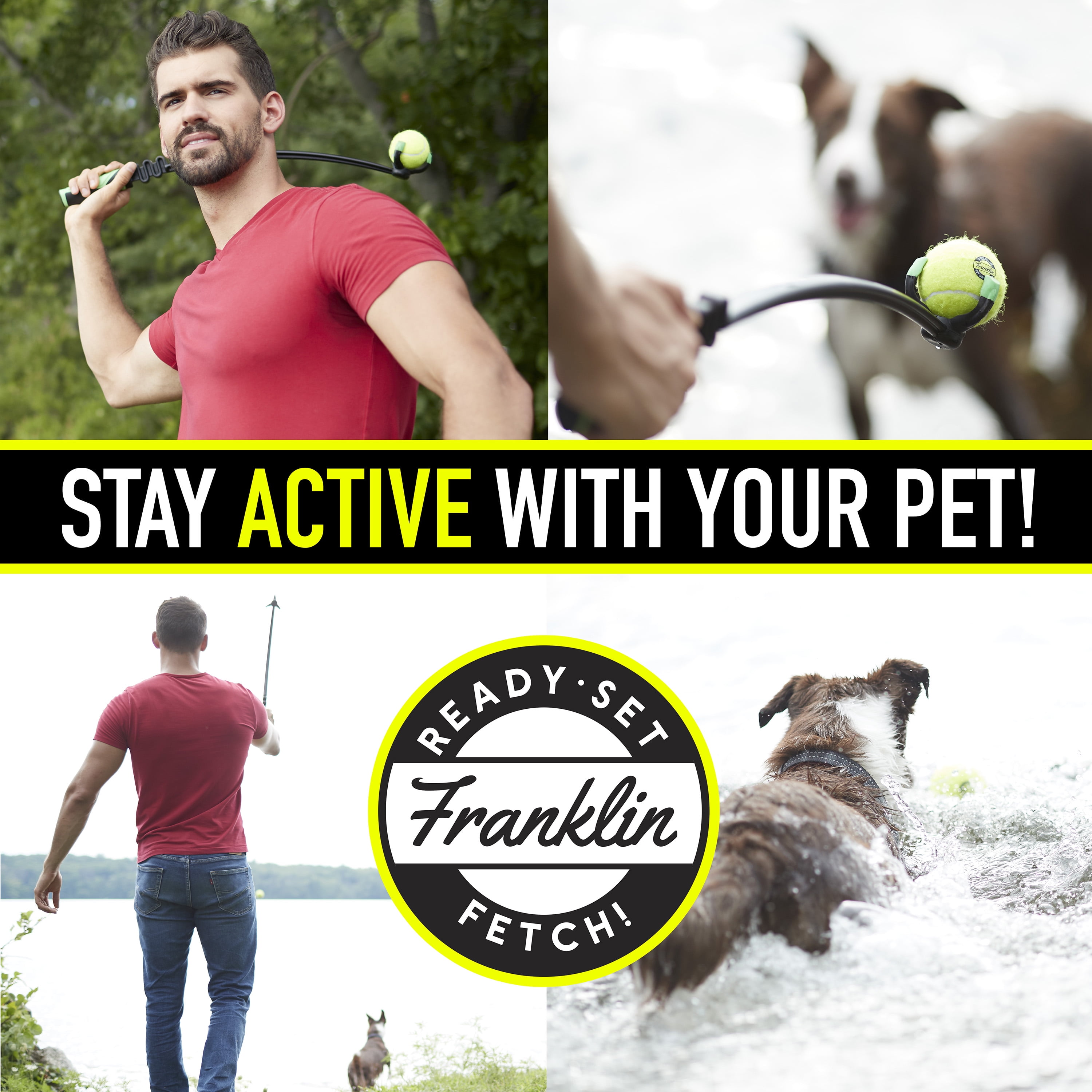 Franklin Pet Supply Ready Set Fetch Ball Launcher
