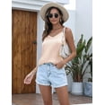 thumbnail image 5 of Ekouaer Women's Lace Pajama Tank Tops V Neck Camisole Soft Spaghetti Strap Tops Loose Sleepwear, 5 of 7