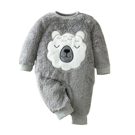 

AIMAOMI Baby Boys Girls Winter Cute Warm Jumpsuit Romper Warm Outwear H