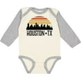 thumbnail image 3 of Inktastic Houston Texas Skyline Retro Boys or Girls Long Sleeve Baby Bodysuit, 3 of 5