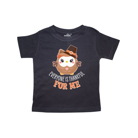 

Inktastic Everyone is Thankful for Me with Cute Thanksgiving Owl Gift Toddler Boy or Toddler Girl T-Shirt