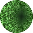 thumbnail image 1 of Ahgly Company Indoor Round Patterned Deep Emerald Green Area Rugs, 3' Round, 1 of 6