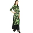 thumbnail image 3 of Bimba Women Floral Rayon Kurta Kurti 3/4 Sleeve Formal Casual Indian Tunic Blouse, 3 of 6