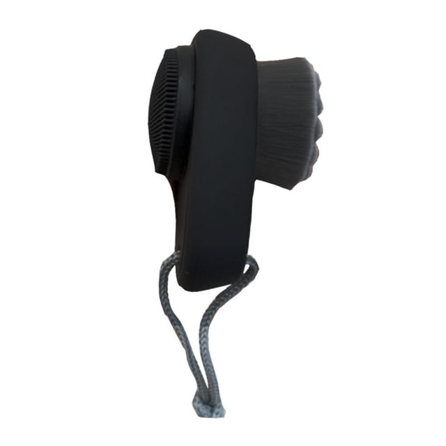 Cepillo de limpieza facial 2 en 1, cepillo portátil para fregar el lavado de cara, cepillo de masaje Negro Yuyangstore Cepillo de limpieza facial