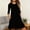 Black, variant on Sakmal Moomoos for Women Long Sleeve Sleepwear Cute Solid Crew Neck Womens Nightgown with Pockets