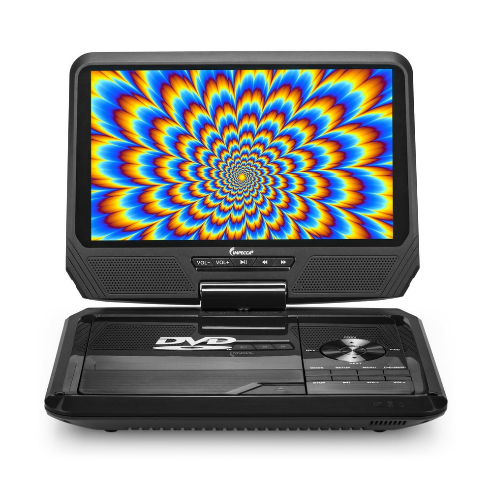 Impecca 9” Portable DVD Player Includes Flip and Swivel Screen