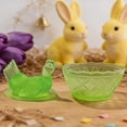 thumbnail image 5 of Rooster Decor Glass Candy Dish with Lid - Vintage Hen on Nest Style Large Snack Bowl, Colorful Pedestal Sweets & Cookie Jar for Home, Kitchen, Office Tabletop Decor(Green), 5 of 6