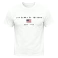 thumbnail image 4 of 250 Anniversary Men's Patriotic Independence Day Classic Crewneck Summer Casual Tee 4Th of July Shirt White XXXL, 4 of 4