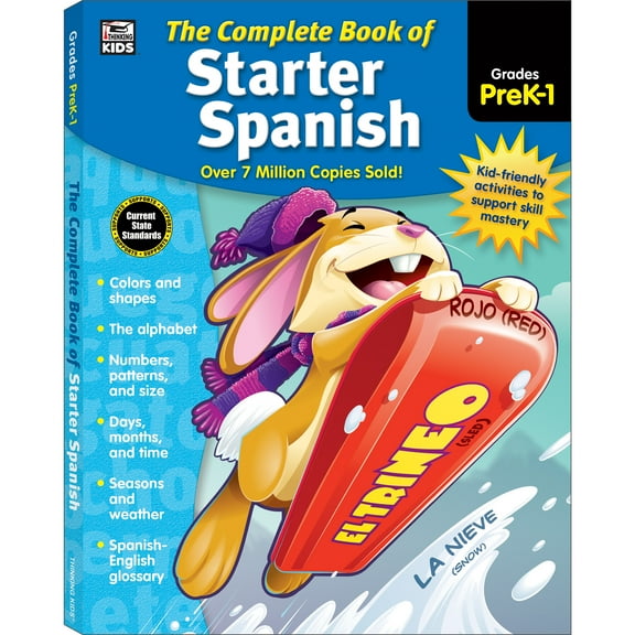 Thinking Kids The Complete Book of Starter Spanish Workbook (416) Grade PK-1