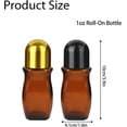 thumbnail image 2 of 1oz  Glass Roll- Bottles 1OZ  Glass Deodorant Roll- Bottle (Includes Plastic Roller Ball & 2 Openers) Perfume Roll- Bottle Deodorant Container Suitable for Essential Oils (4-Pack), 2 of 6