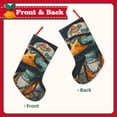 thumbnail image 2 of Wukai Hip-Hop Duck Print Christmas Stockings 18" Christmas Stocking Snowman Burlap Plaid Xmas Stocking Holiday Christmas Decoration Gifts for Family Kids, 2 of 7