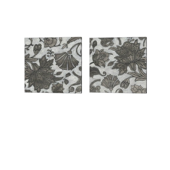 Great Art Now Barnwood Chintz by June Erica Vess 2 Piece Canvas Art Set Each 14W x 14H
