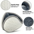 thumbnail image 2 of Loritta 2 Pacs Winter Earmuffs for Women, Foldable Warm Cable Knit Fleece Ear Muffs Black and White, 2 of 6
