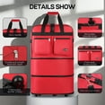 thumbnail image 4 of 40" Expandable Foldable Luggage Bag Suitcase with 6 Swivel Wheels Collapsible Rolling Travel Bag for Home Storage Moving,Red - EX, 4 of 7