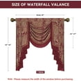 thumbnail image 3 of Luxury Waterfall Valances for Living Room, Elegant Jacquard Thick Swag Curtains Valance with Tassels for Bedroom Windows Party Banquet Christmas Decorations (Burgundy, W39 Inch, 1 Panel), 3 of 10