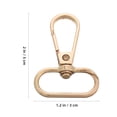thumbnail image 2 of unbranded 15Ud Gancho Giratorio Para Bolsas Y Collares Dorado De Aleación De Zinc Resistente, 2 of 6