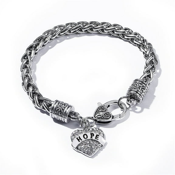 Wioihee Family Members Heart Bracelets Silver Vintage Carved Chain Bracelets, Charm Bracelet Gifts for Women Mom/Daughter/Grandma/Sister