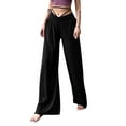 thumbnail image 1 of Liacowi Women Long Sweatpants Yoga Pants High Waist Wide Leg Loose Lounge Palazzo Pants Drawstring Casual Work Beach Sport Pants for Juniors, 1 of 4