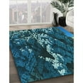 thumbnail image 3 of Ahgly Company Machine Washable Indoor Rectangle Transitional Blue Ivy Blue Area Rugs, 2' x 4', 3 of 7