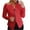 Red, variant on Plus Size Blazer Women's Zipper Blazer Long Sleeve Open Front Cardigan Jackets Business Solid Color Elegant Cropped Coats M