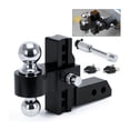 thumbnail image 2 of Adjustable Trailer Hitch 2" Receiver 6" Drop/Rise Drop Hitch 12500 LBS Ball Mount 2" 2-5/16" Dual Towing Ball Double Locks ,Weatherproof Double Locking Hitch Pin, 2 of 6
