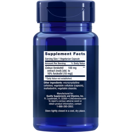 Life Extension フォルスコリン サプリメント 10mg 60粒 カプセル ライフエクステンション Forskoli お取り寄せ