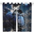 thumbnail image 1 of Fantasy House Decor Collection Patio Door Curtain 2 Panels Navy Drapes Short Heavy Weight (W) 63 X (H) 80 Inches, 1 of 7