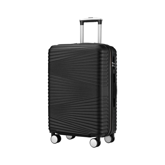 Hardside Luggage 20 Inch Luggage Suitcases with Spinner Wheels Expandable Hardside Luggage Lightweight Suitcase,20" Checked Luggage Black,Hardside Suitcase