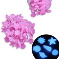 thumbnail image 1 of Piedras luminosas Begine para paisajismo, piedra luminosa artificial para pecera, concha de océano, estrella de mar, forma de caracol, piedra luminosa, color morado fluorescente, 100 piezas., 1 of 5