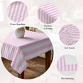 thumbnail image 5 of Pink White Stripe Table Cloth Waterproof Tablecloths, Modern Minimalist Geometric Striped Tablecloth Dining Table Cover for Kitchen Party Tabletop Outdoor, Rectangle Tablecloth 60x102 Inch, 5 of 9
