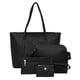 thumbnail image 2 of Sywqhk 4 Uds. Bolso De Mano De Piel Sintética Para Mujer, Bandolera, Bolso De Mano, Tarjetero (Negro)-152157.02 Sywqhk Para estrenar, 2 of 8