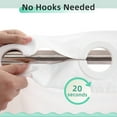 thumbnail image 2 of Yiannan No Hook Slub Textured Shower Curtain with Snap-in PEVA Liner, Mesh Window - White, 71 x 74, 2 of 6