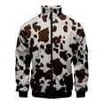 thumbnail image 3 of Abrigos de moda 2024, chaqueta con cremallera informal con estampado 3D de manchas de vaca en blanco y negro para hombres y niños, sudaderas deportivas, ropa de mujer, 3 of 5