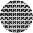 thumbnail image 1 of Ahgly Company Tapis Rond Lavable en Machine Intérieur Transitionnel Noir Iridium, 5 Pieds Rond, 1 of 7