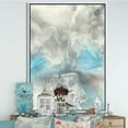 thumbnail image 3 of Watercolor Minimal Blue Tones I - Mid-Century Modern Framed Canvas, 3 of 3