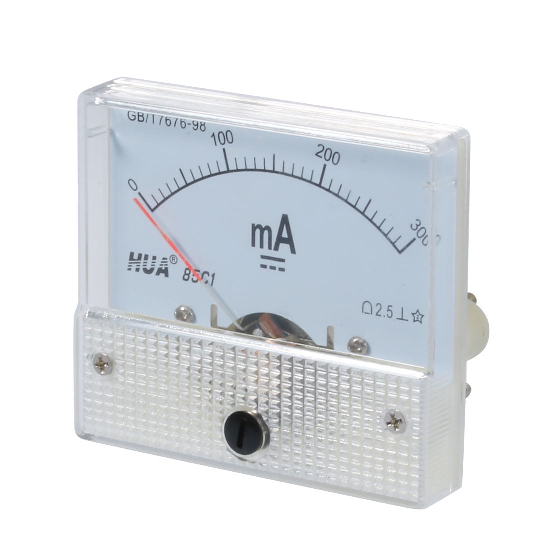 Class 2.5 Accuracy DC 0300mA Analog Current Panel Meter Ammeter 85C1