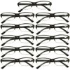 11 Packs Mens Womens Rectangle Half Frame Blue Light Blocking Reading Glasses Spring Hinge Readers +1.75