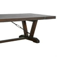 thumbnail image 4 of Flint Extendable Dining Table, 108-140 Inch, 2 Folding Leaves, Brown, 4 of 6