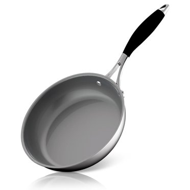 NutriChef 8'' Stain-Resistant Frying Pan Kitchen Cookware w/ Durable Ceramic Non-Stick Coating