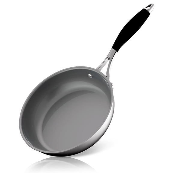 NutriChef 8'' Stain-Resistant Frying Pan Kitchen Cookware w/ Durable Ceramic Non-Stick Coating