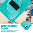 thumbnail image 5 of Case For Apple iPad Pro 13 2025 / 2024 Handle Protective Cover 360° Rotating Ring Stand, Shockproof Dropproof Case For Kids Kickstand & Pencil Holder & Shoulder Strap,Light Blue, 5 of 8