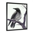 thumbnail image 2 of Designart 'Big Crow Sitting On A Branch' Traditional Framed Art Print, 2 of 4