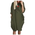 thumbnail image 1 of Robes pour Femmes la Mode Robe d'Hiver Grande Taille Décontractée Ample avec Poche Aguichant Imprimée Robe T-Shirt en Liquidation, 1 of 3